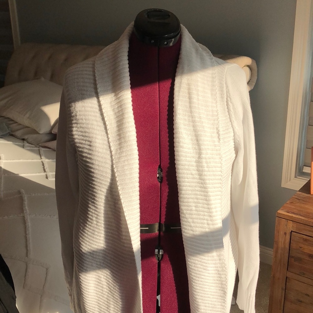 White open cardigan